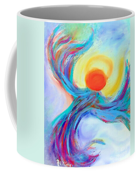 Angel Art Coffee Mug featuring the painting Heaven Sent Digital Art Painting by Robyn King