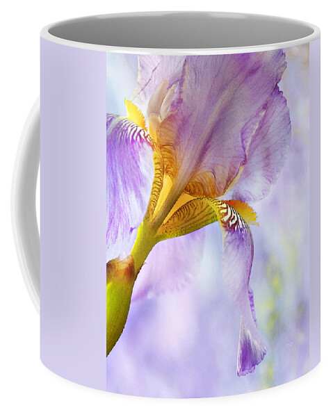 Floral Coffee Mug featuring the photograph Heavenly Iris 2 by Theresa Tahara