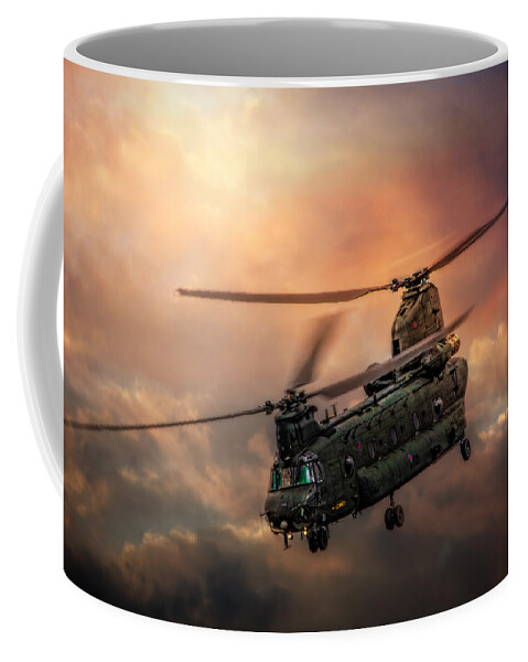 Chinook Coffee Mug featuring the photograph Heavy Metal by Chris Lord