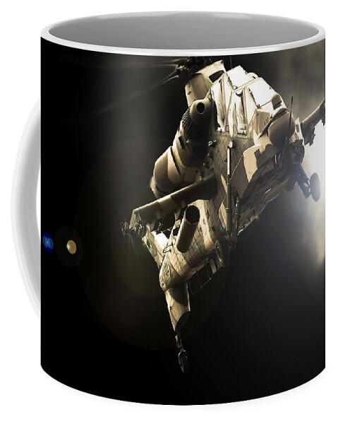 Atlas Rooivalk Coffee Mug featuring the photograph Helicopter by Paul Job