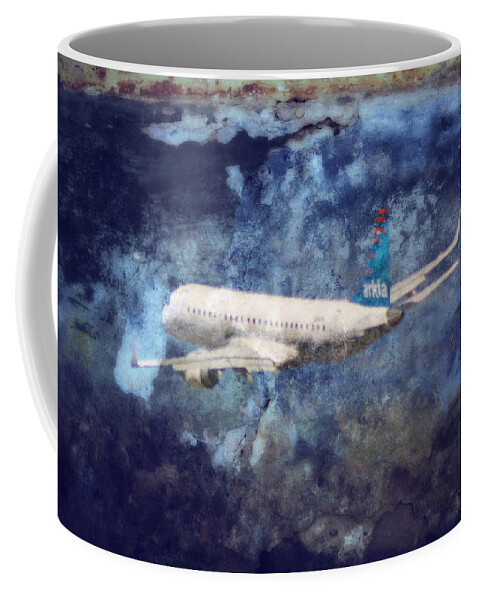 Airplane Coffee Mug featuring the photograph Hell of a Flight by Doc Braham