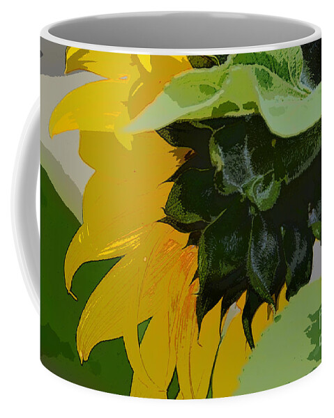 Sunflower Coffee Mug featuring the digital art Hello again by Elaine Berger