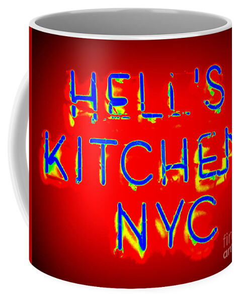 Neon Coffee Mug featuring the photograph Hell's Kitchen Nyc by Ed Weidman