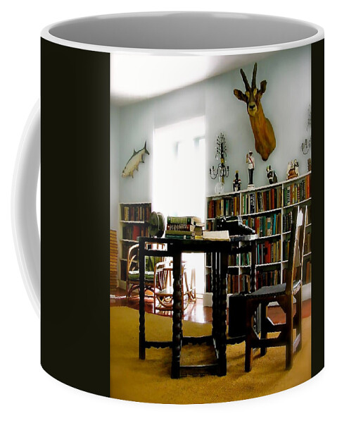 Ernest Heminway Photograph Photographs Coffee Mug featuring the photograph Ernest Hemingway Hemingway's Studio II by Iconic Images Art Gallery David Pucciarelli