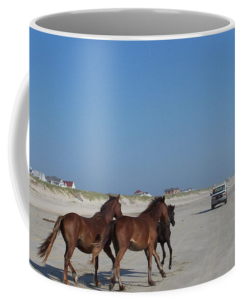 Wild Spanish Mustang Coffee Mug featuring the photograph Here We Come by Kim Galluzzo