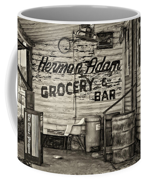 New Orleans Coffee Mug featuring the photograph Herman Had It All - Sepia by Steve Harrington
