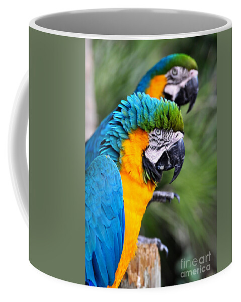 Birds Coffee Mug featuring the photograph He's Always Hogging The Spotlight by Kathy Baccari