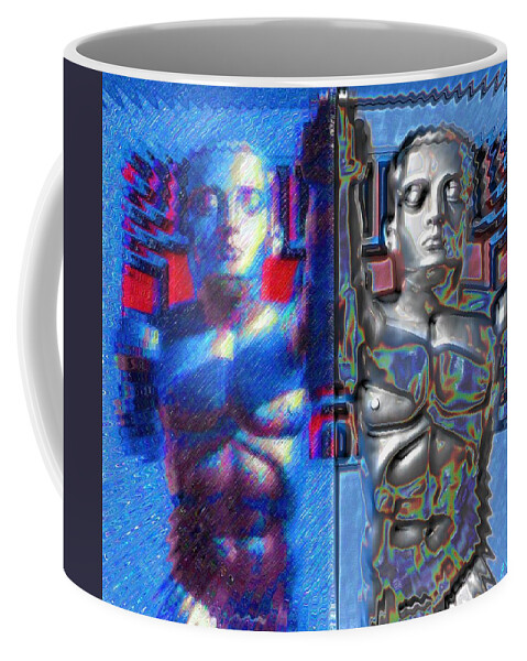 Brother Coffee Mug featuring the digital art He's Not Heavy...He's My Brother. by Alec Drake