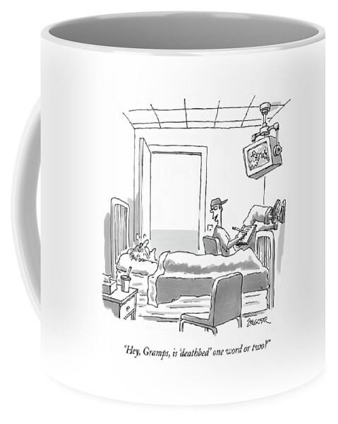 Hey, Gramps, Is 'deathbed' One Word Or Two? Coffee Mug