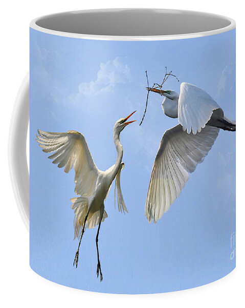 Birds Coffee Mug featuring the photograph Hey...Go Find Your Own Stick by Kathy Baccari
