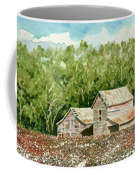 Watercolor Coffee Mug featuring the painting High Cotton by Brett Winn