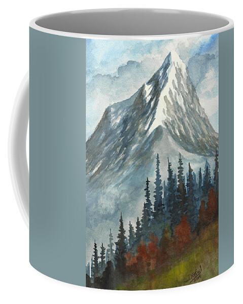 Mountain Coffee Mug featuring the painting High Country by David G Paul
