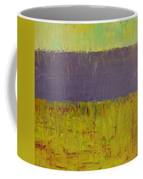 Abstract Expressionism Coffee Mug featuring the painting Highway Series - Lake by Michelle Calkins