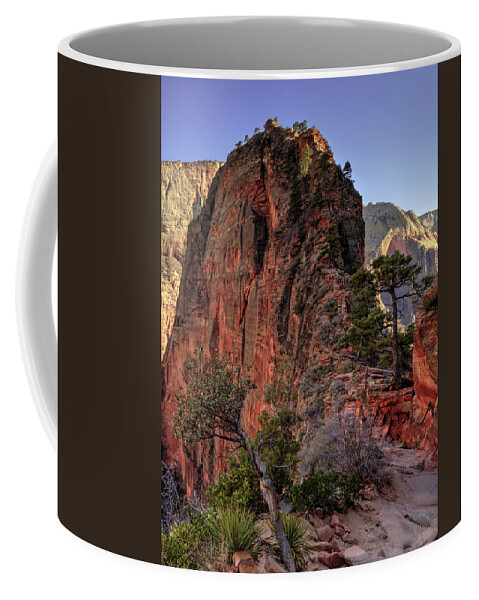 Angels Landing Coffee Mug featuring the photograph Hiking Angels by Chad Dutson