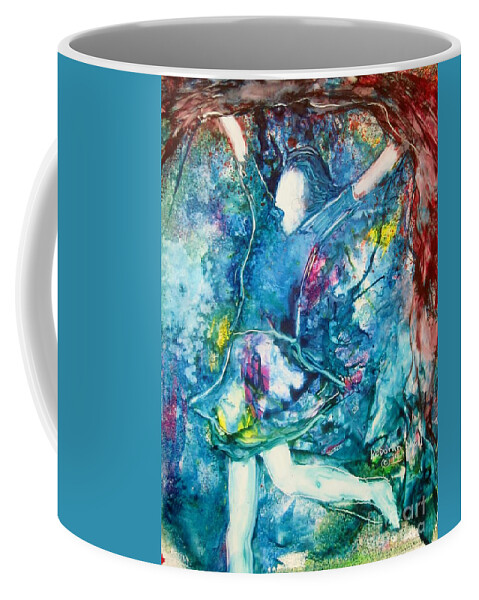 Faceless Coffee Mug featuring the painting His Banner Over Me Is Love by Deborah Nell