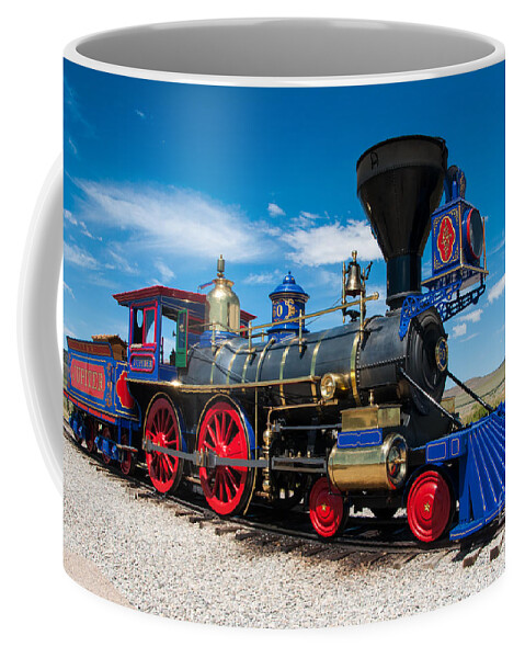 Historic Coffee Mug featuring the photograph Historic Jupiter Steam Locomotive - Promontory Point by Gary Whitton