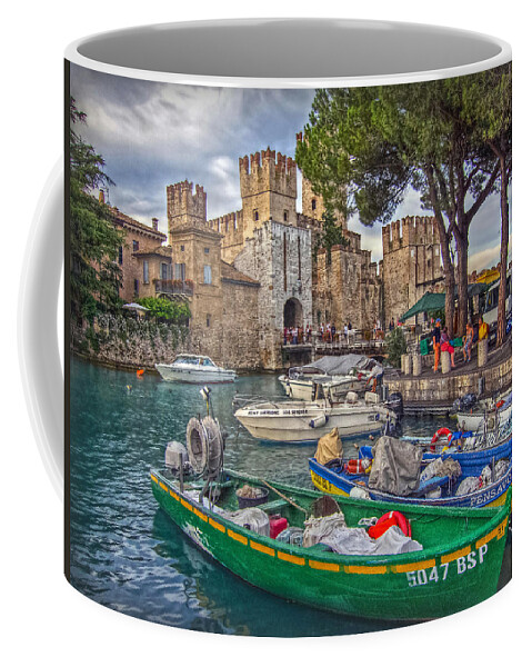 Italy Coffee Mug featuring the photograph History at Lake Garda by Hanny Heim