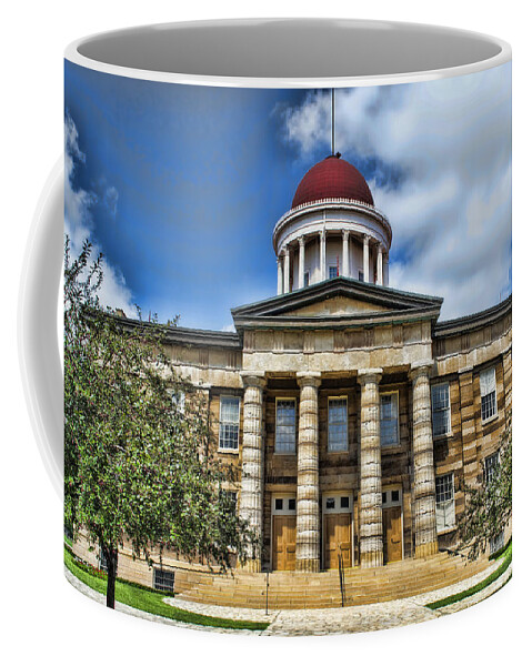 Springfield Illinois Coffee Mug featuring the photograph History - Illinois Old Capitol Building3 - Luther Fine Art by Luther Fine Art