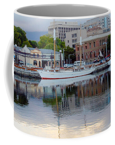 Boat Coffee Mug featuring the photograph Hobart mariner by Glen Johnson