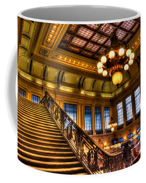Hoboken Coffee Mug featuring the photograph Hoboken Terminal by Anthony Sacco