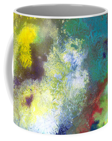 Abstract Coffee Mug featuring the painting Holding the High Watch canvas two by Sally Trace