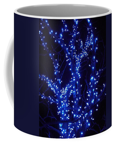 Holiday Cards Coffee Mug featuring the photograph Holiday Glow Blue by Darren Robinson