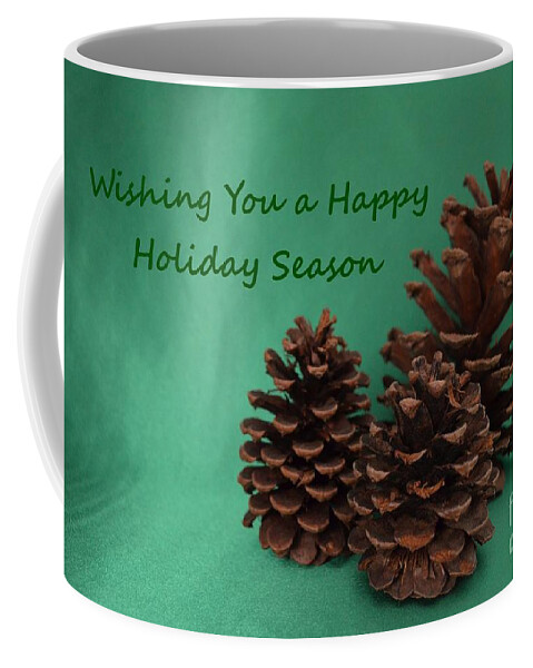 Pine Cones Coffee Mug featuring the photograph Holiday Pine Cones by Mary Deal