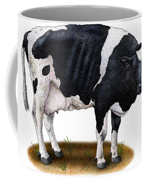 Illustration Coffee Mug featuring the photograph Holstein Cow by Roger Hall