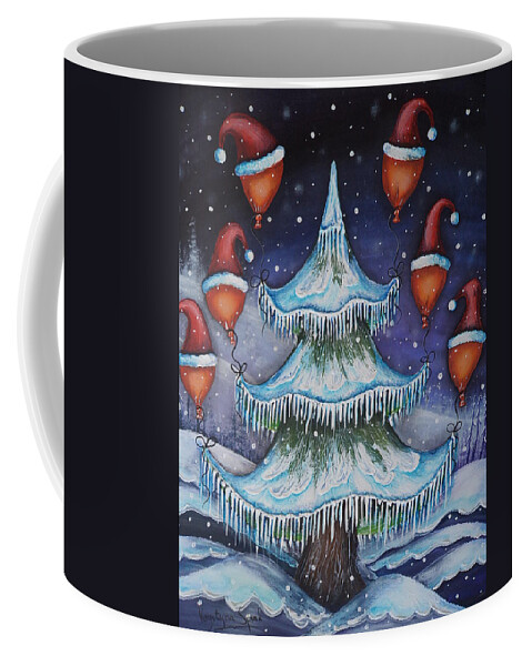 Christmas Coffee Mug featuring the painting Home For Christmas by Krystyna Spink