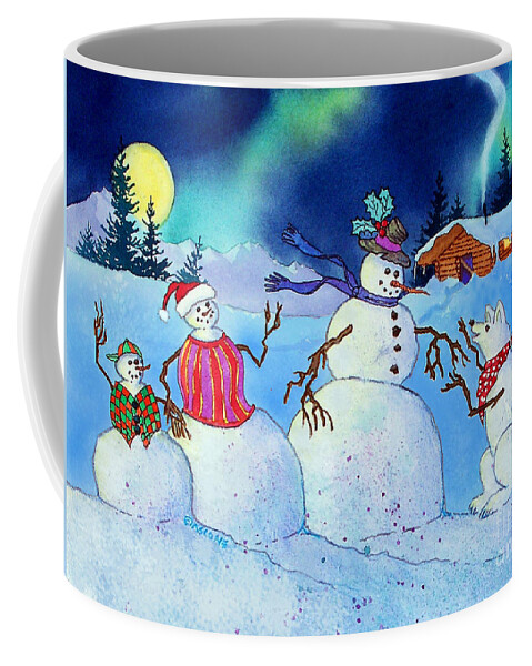 Home For The Holidays Coffee Mug featuring the painting Home for the Holidays by Teresa Ascone