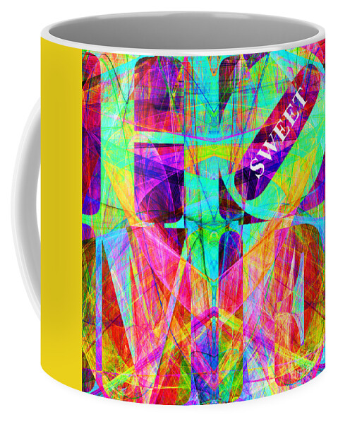 Abstract Coffee Mug featuring the digital art Home Sweet Home 20130713 Fractal by Wingsdomain Art and Photography