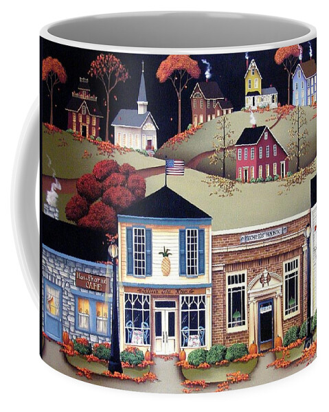 Art Coffee Mug featuring the painting Hometown America by Catherine Holman