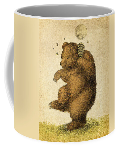 Bear Coffee Mug featuring the drawing Honey Bear by Eric Fan