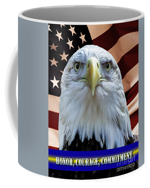 Honor Coffee Mug featuring the photograph Honor Courage Commitment by Ken Frischkorn