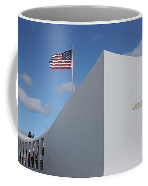 Pearl Harbor Coffee Mug featuring the photograph Honor - USS Arizona Memorial by Veronica Batterson