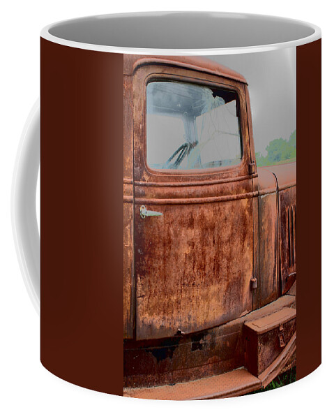 Old Truck Coffee Mug featuring the photograph Hop In by Lynn Sprowl