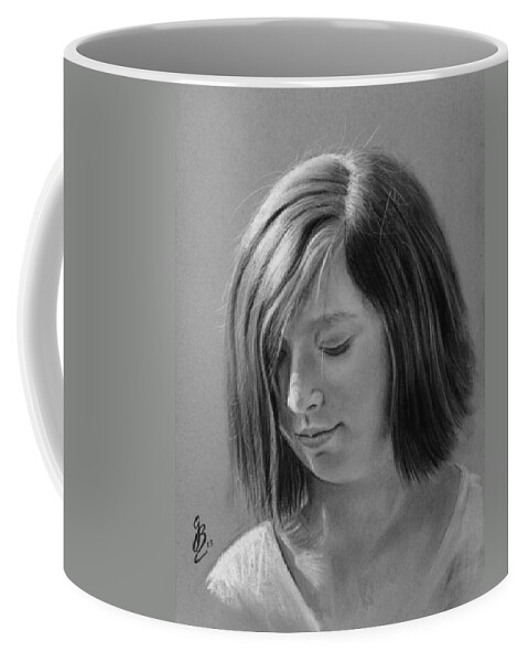 Portrait Coffee Mug featuring the drawing Hopeful by Glenn Beasley