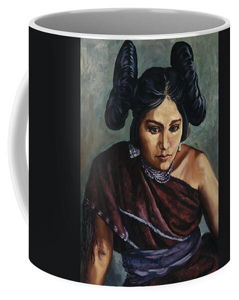 Native American Coffee Mug featuring the painting Hopi Jewel by Christine Lytwynczuk