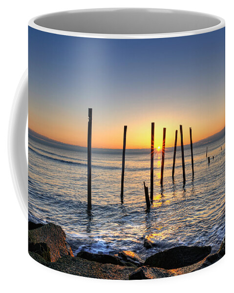 Michaelversprill.com Coffee Mug featuring the photograph Horizon Sunburst by Michael Ver Sprill