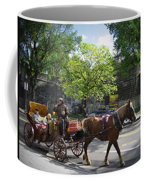 Horse Coffee Mug featuring the photograph Horse and Buggy by Nicky Jameson