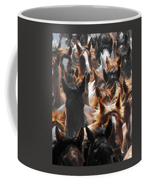 Horses Coffee Mug featuring the photograph Horse Ears by Kae Cheatham