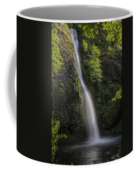 Waterfall Coffee Mug featuring the photograph Horsetail Falls by Erika Fawcett