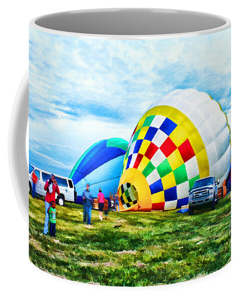 Bourbon Festival Coffee Mug featuring the photograph Hot Air Balloons by Darren Fisher
