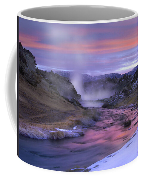 00175514 Coffee Mug featuring the photograph Hot Creek At Sunset Sierra Nevada by Tim Fitzharris