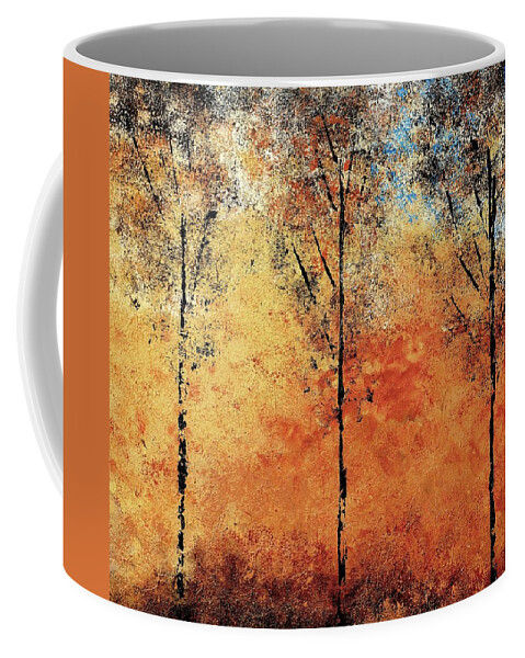 Hot Coffee Mug featuring the painting Hot Hillside by Linda Bailey