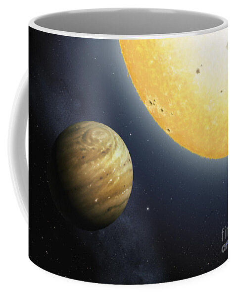 Science Coffee Mug featuring the photograph Hot Jupiter Extrasolar Planet by Atlas Photo Bank