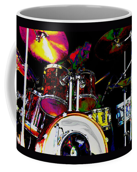 Drum Set And Drummer Coffee Mug featuring the photograph Hot Licks Drummer by Kae Cheatham