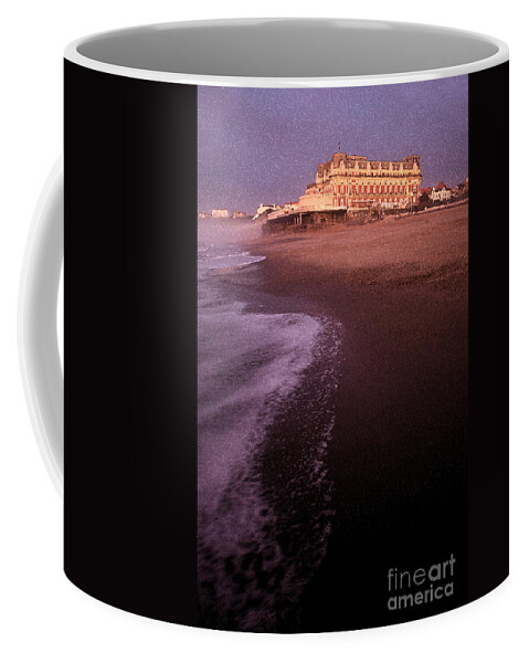 Biarritz Coffee Mug featuring the photograph Hotel on the water by Perry Van Munster