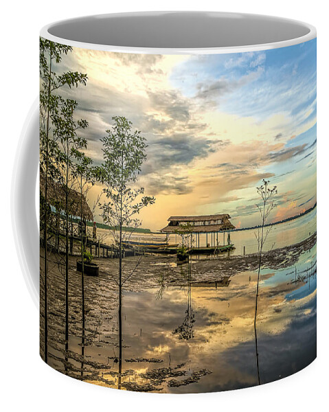 Amazon Coffee Mug featuring the photograph Hotel Pier by Maria Coulson