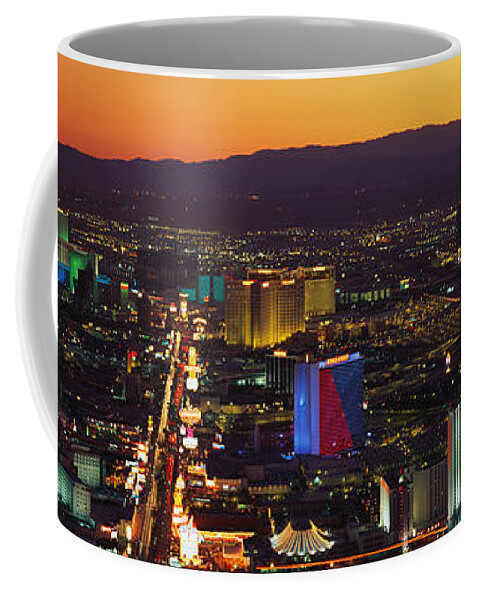 Photography Coffee Mug featuring the photograph Hotels Las Vegas Nv by Panoramic Images
